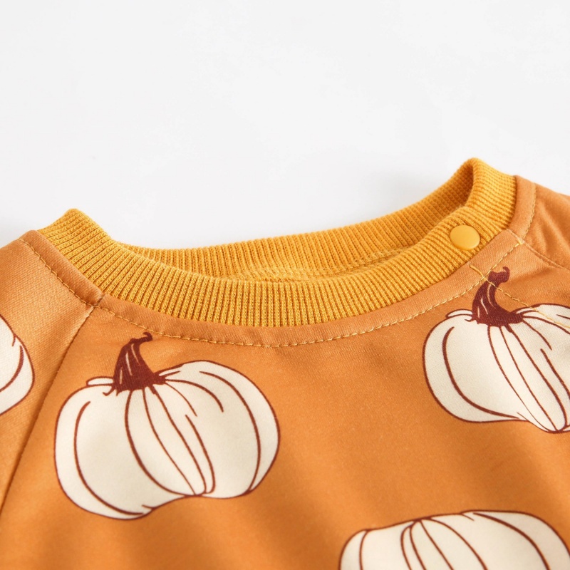 Baby Halloween Pumpkin Print Romper