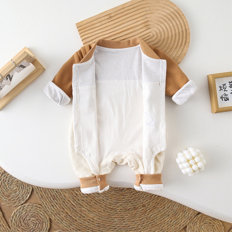 Baby Toddler Bear Print Double Layer Romper