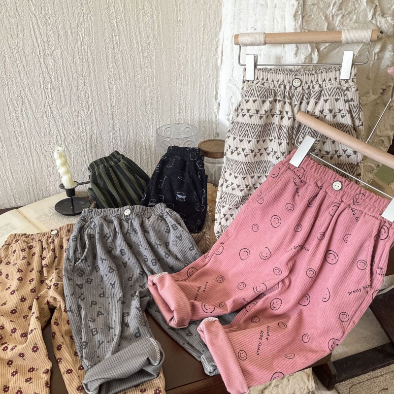 Kids' Printed Corduroy Pants