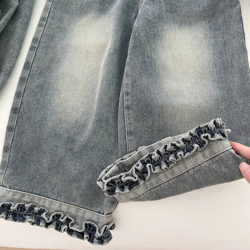 2-Piece Kids' Lace-Up Denim Set