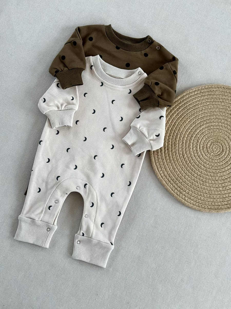 Baby Newborn Moon Polka Dot Print Rompers