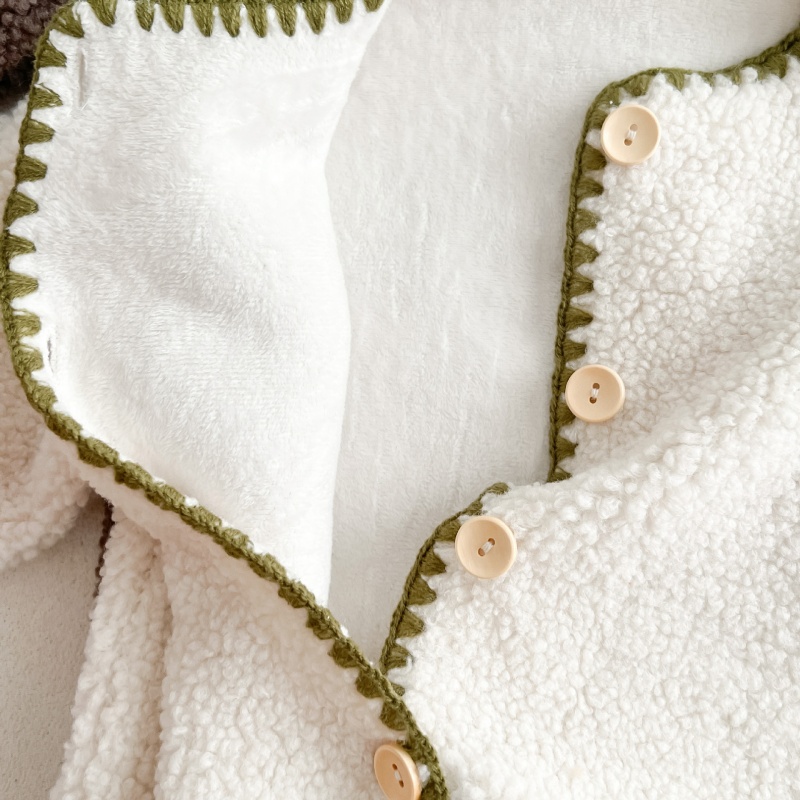 2-Piece Baby Fleece-Lined Romper Set (Hat Included)