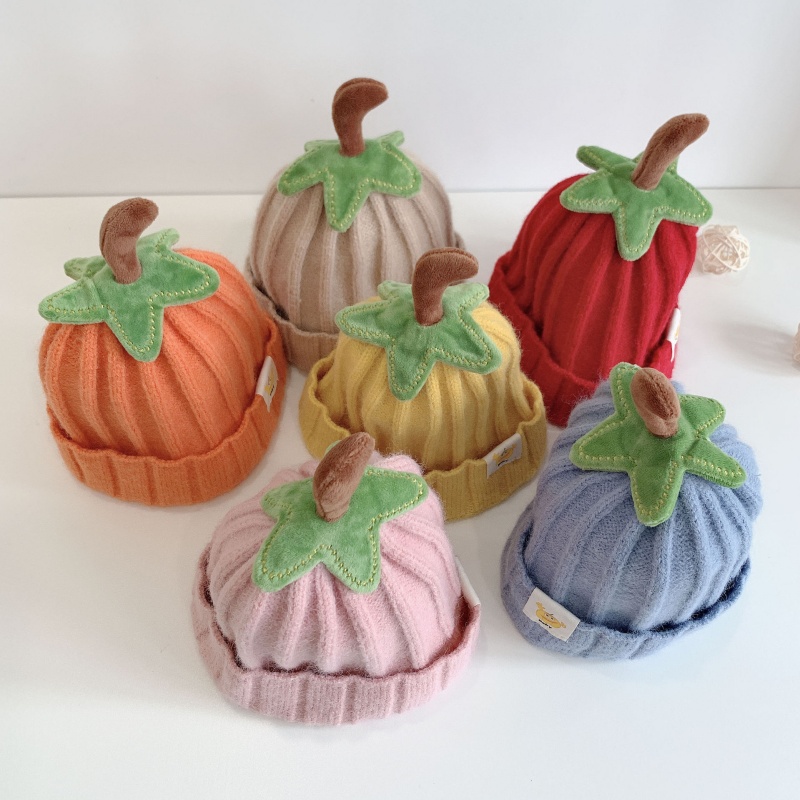 Baby Pumpkin Cartoon Knit Hat
