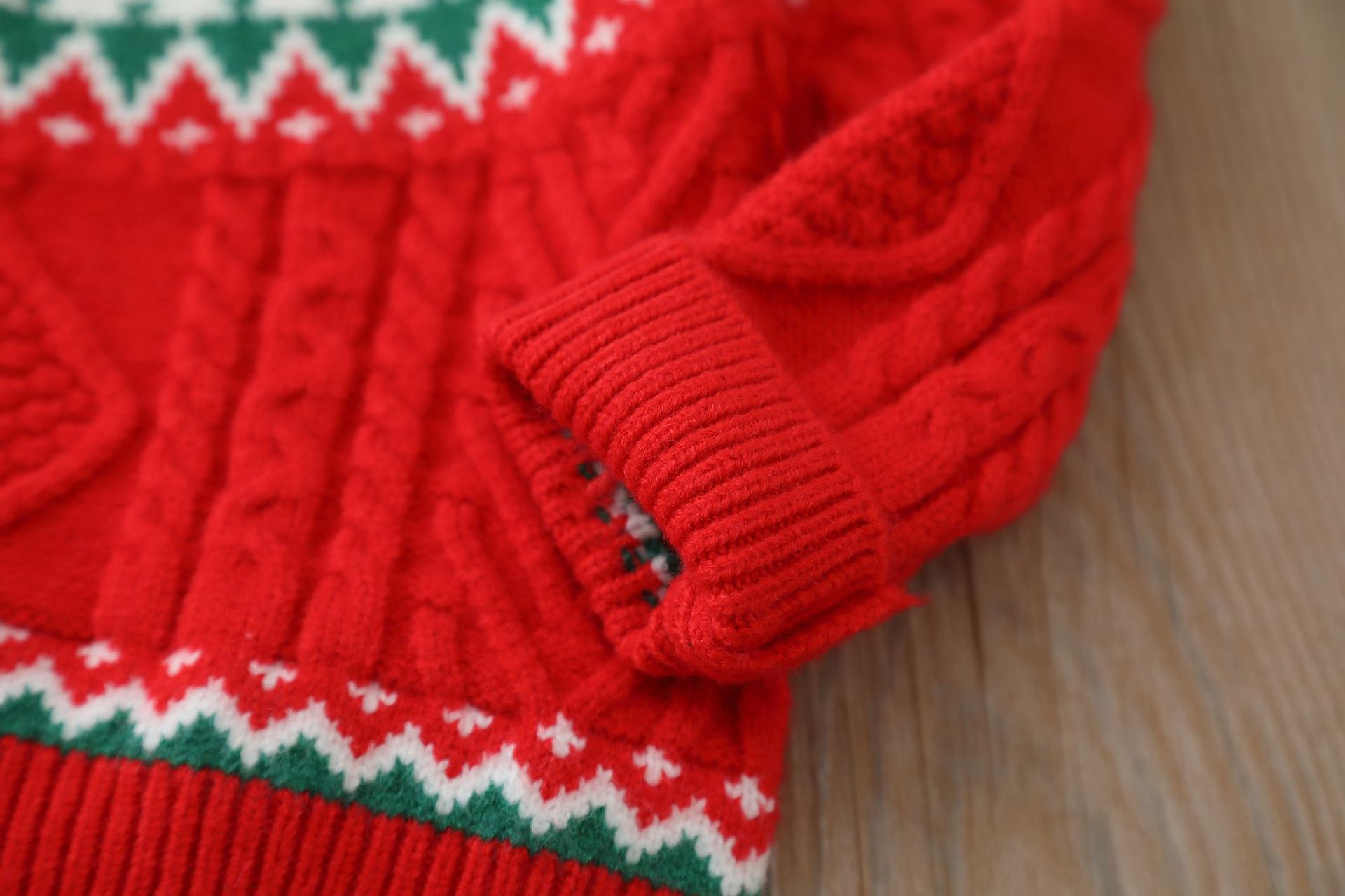 Baby Kids' Christmas Block-Colored Sweater