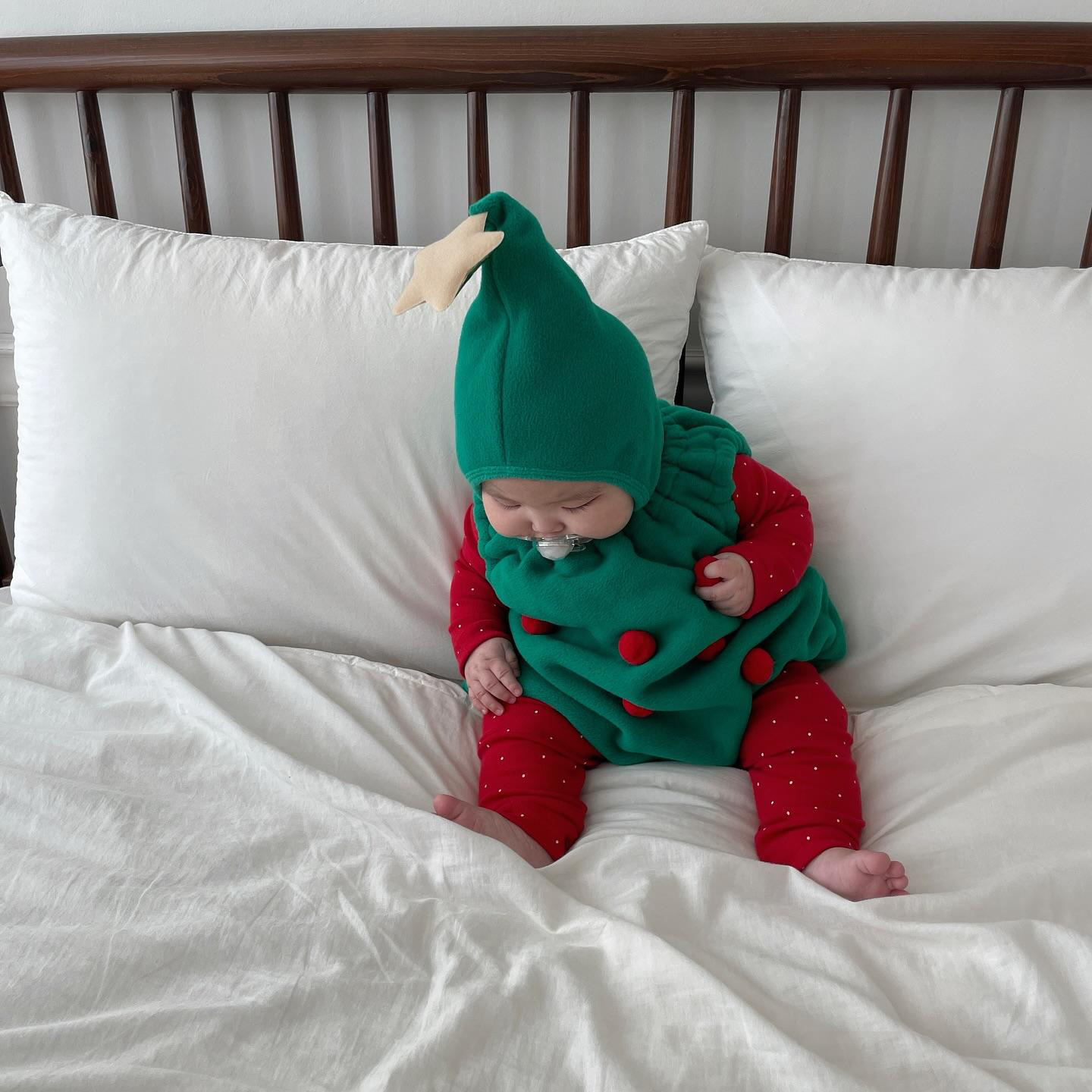 Baby Christmas Vest Hooded Romper