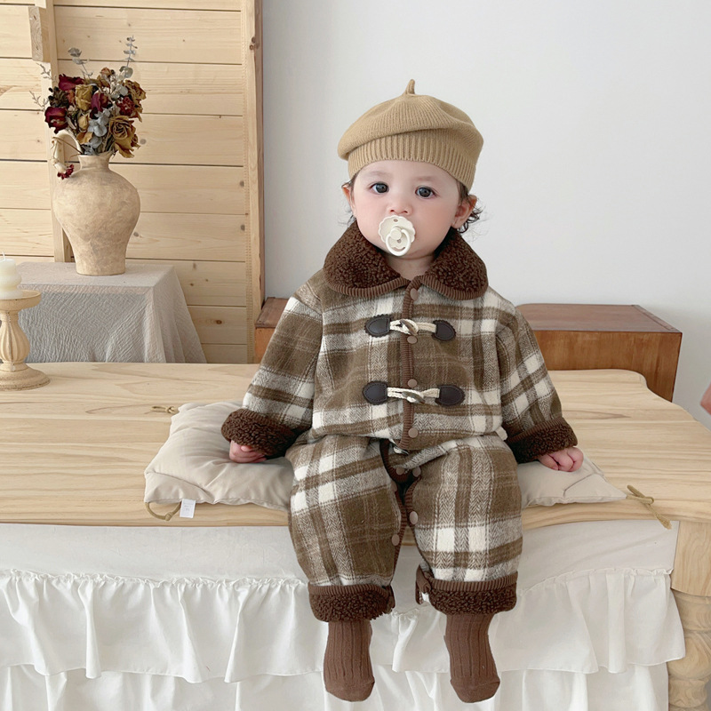 Baby and Toddler Plaid Fleece Onesie