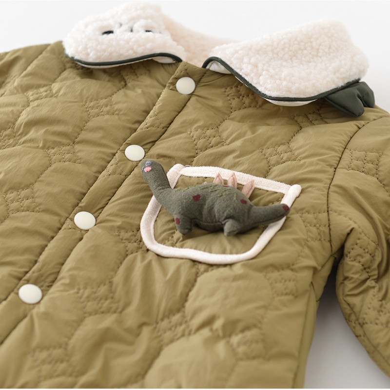 Baby  Dinosaur Fleece Romper(Includes bag)