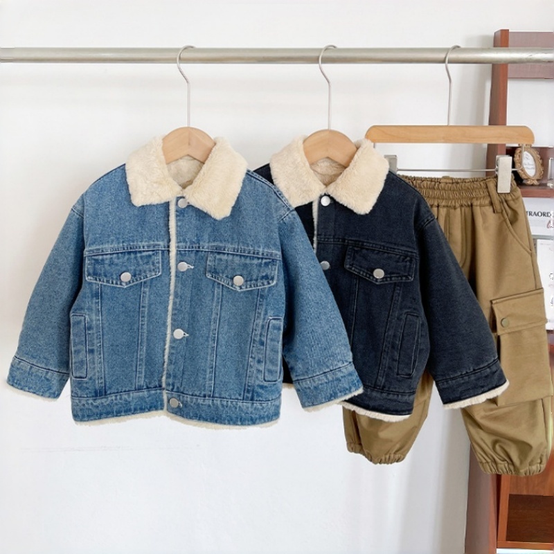 Baby Kids' Fleece-Lined Denim Outerwear
