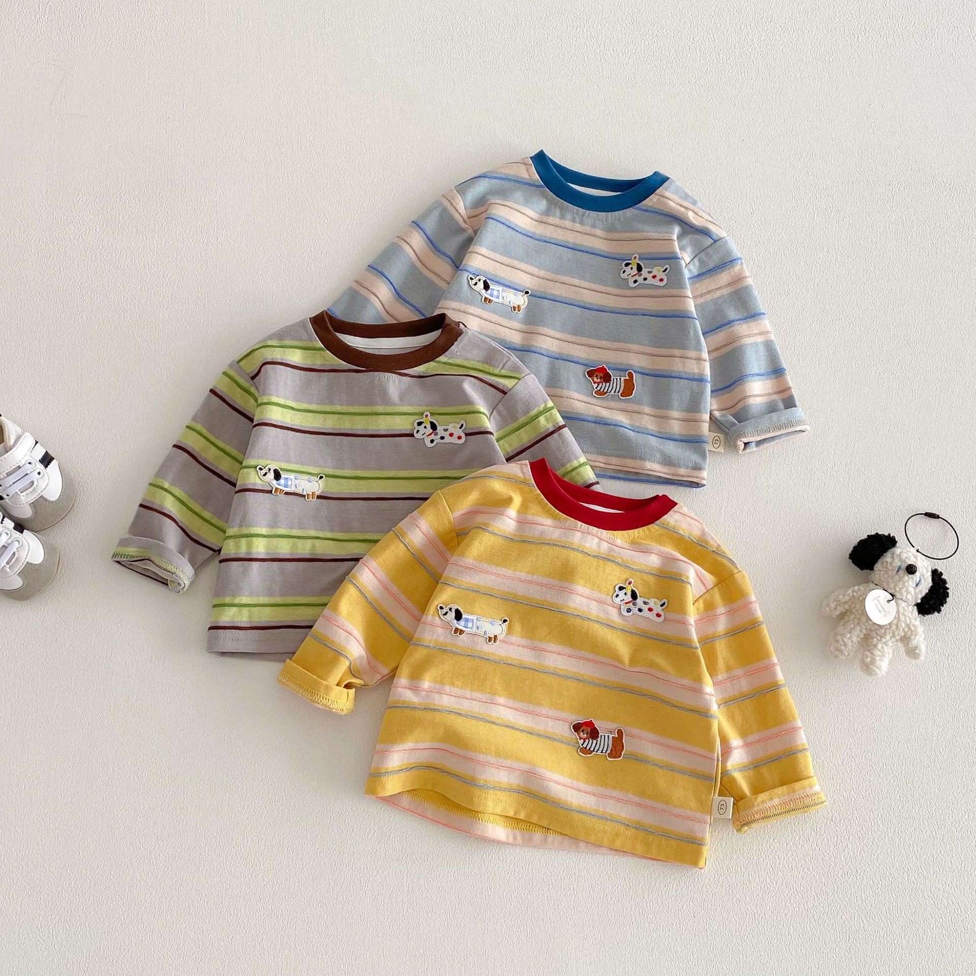 Baby Toddler Puppy Striped T-shirt