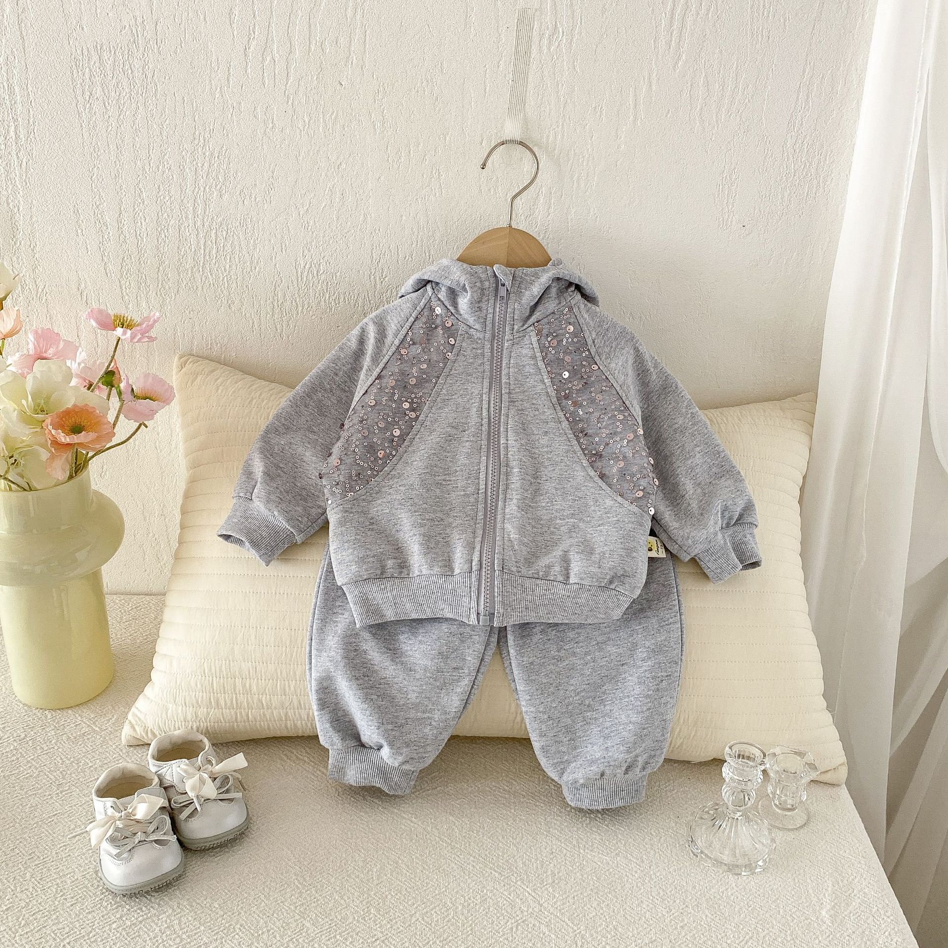 Baby Toddler Girl Rabbit Hooded 2-Piece  Sets