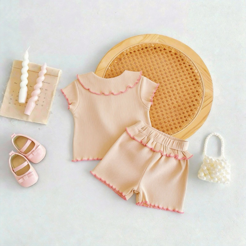 Baby & Kids Girls Bow Collar 2-piece Set