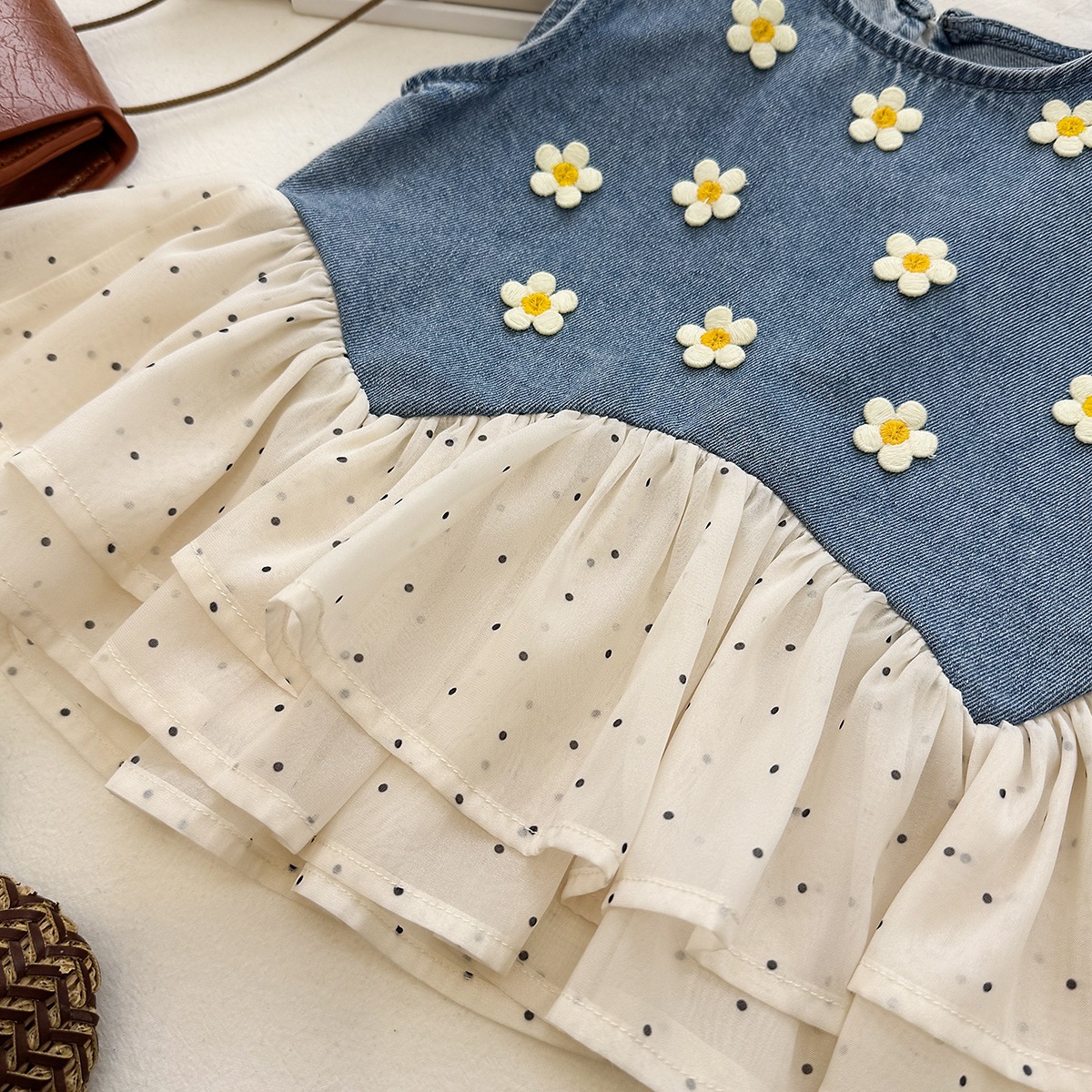 Baby& Kid Denim Vest Top and Pants Set