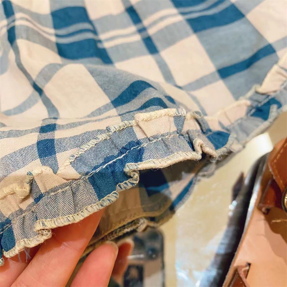 Baby& Kid Plaid Vest Top and Pants Set