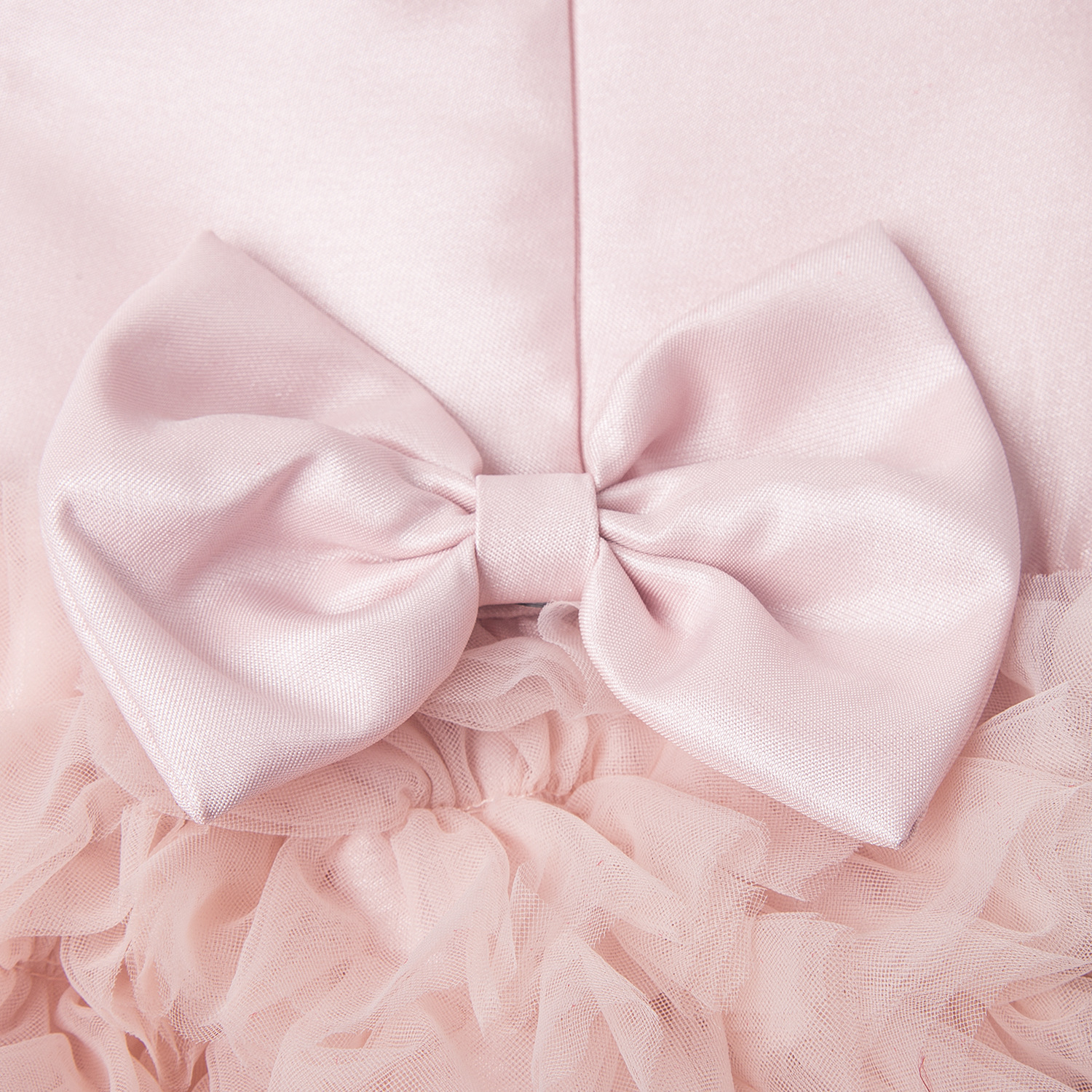Kids Flutter Sleeve Bow Fluffy Tiered Tulle Princess Dress