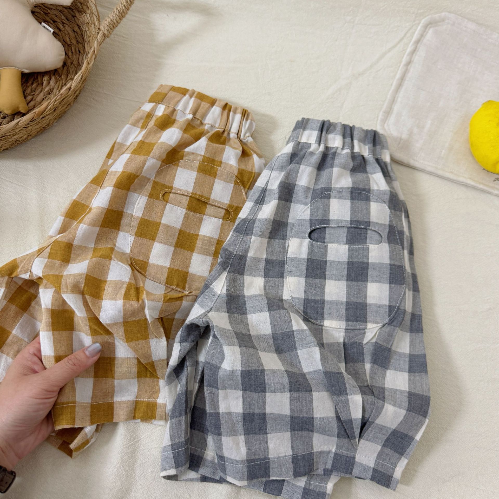 Kids Checkerboard Short Pants