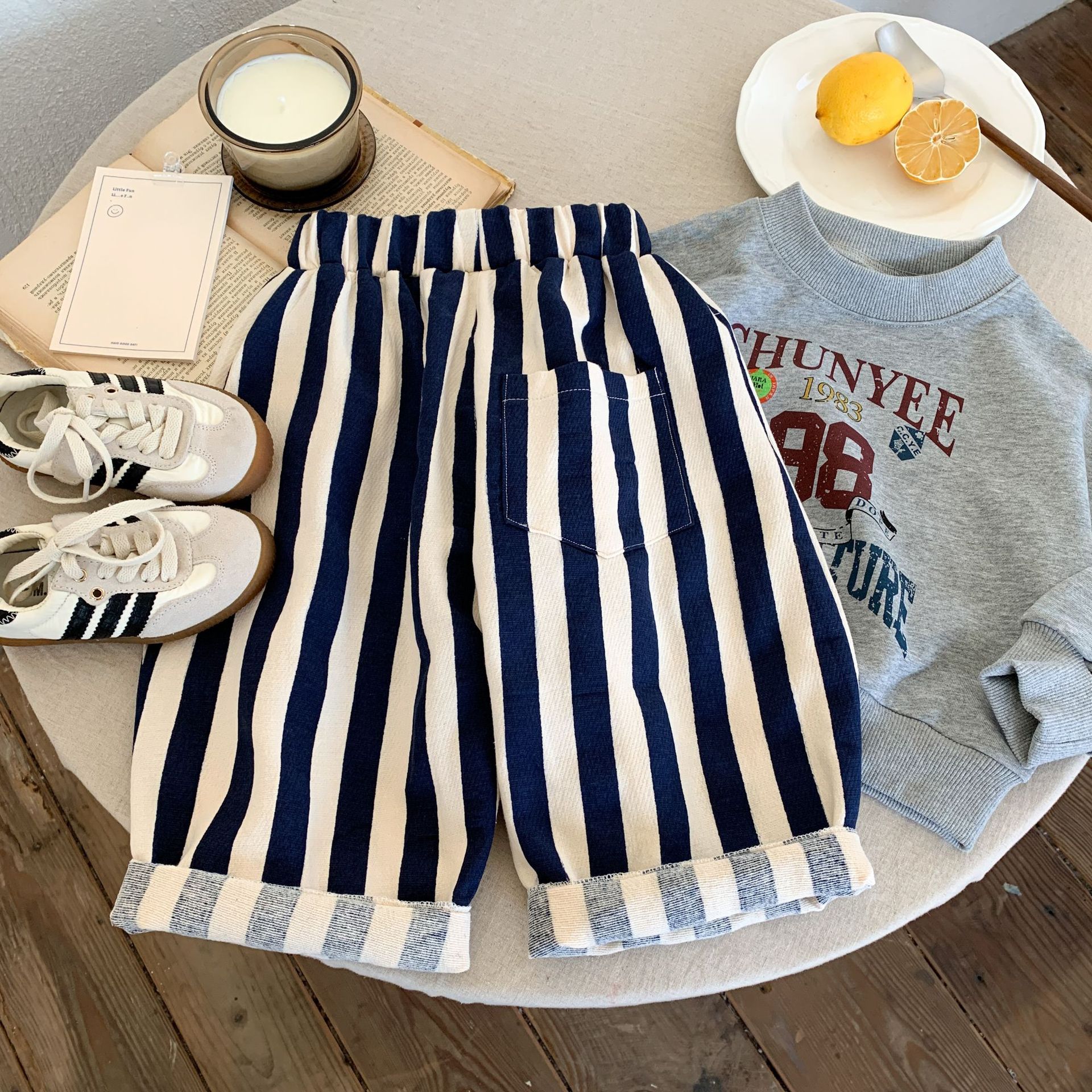 Kids Vertical Stripe Pants