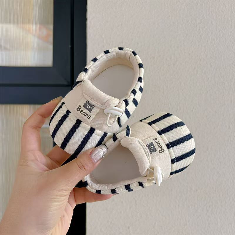 Baby Striped Soft Soled Shoes