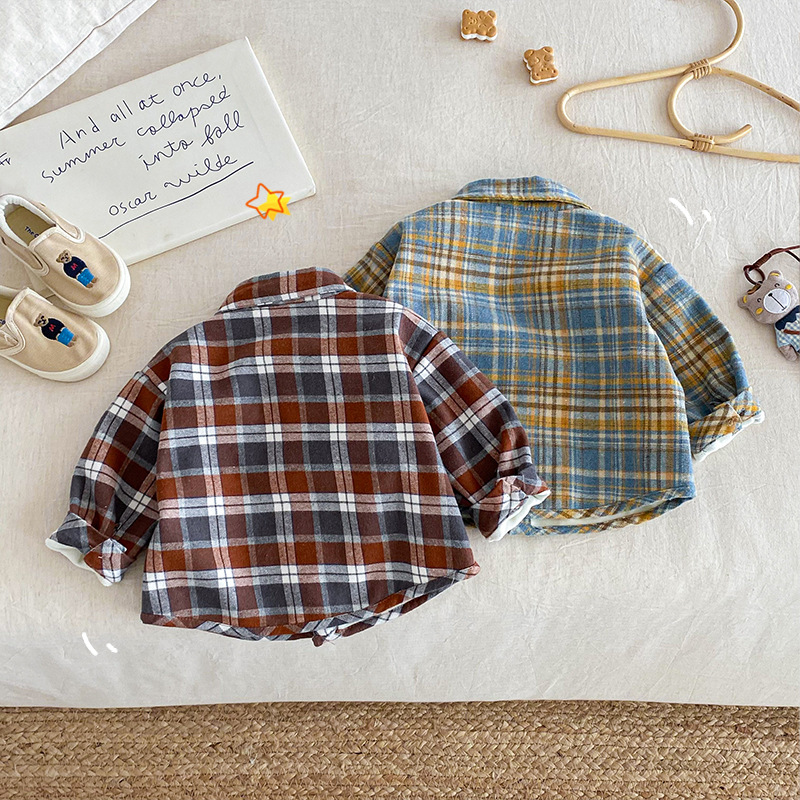 Baby & Kid Checkered Dog Fleece Outerwear