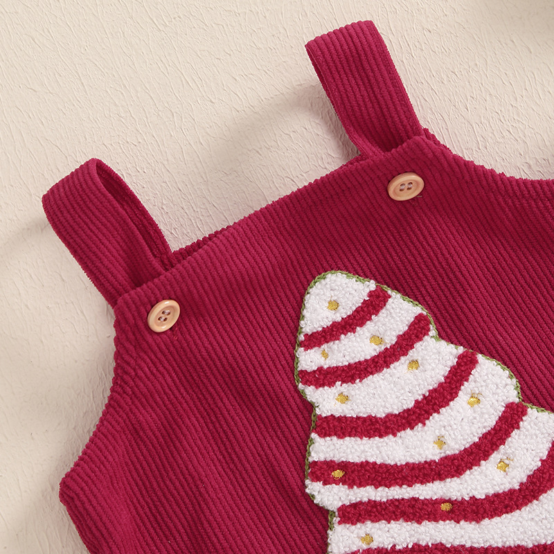 Baby Christmas Tree Corduroy Onesie