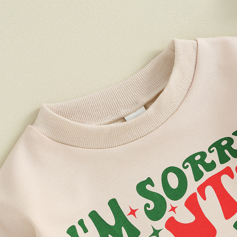Baby Christmas Letter Print Onesie