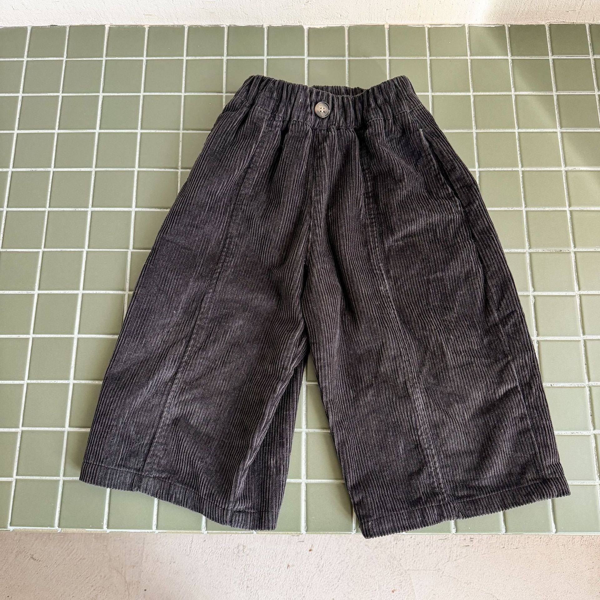 Kids Solid Color Corduroy Pants