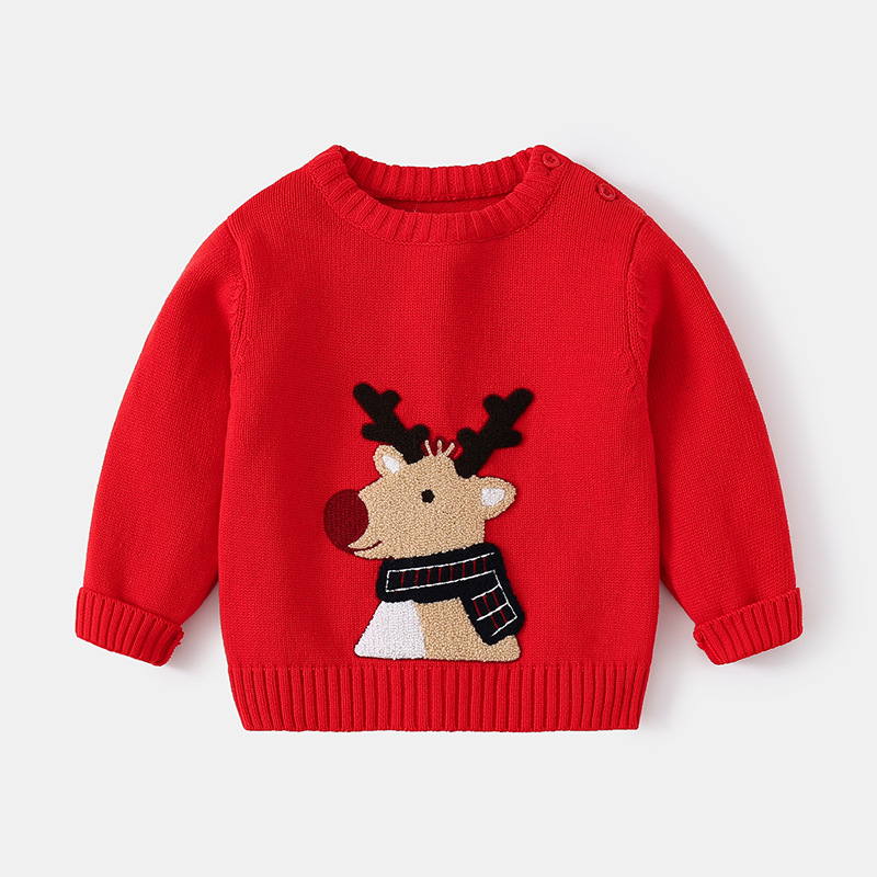 Baby Toddler Christmas Cartoon Dear Sweater