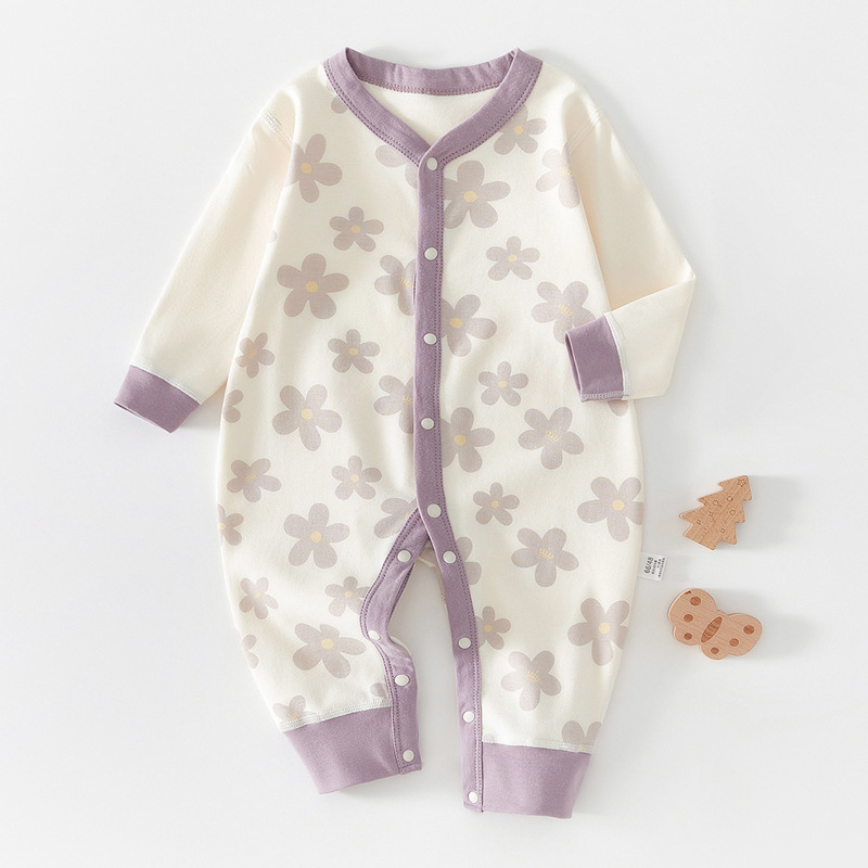 Baby Newborn Flowers Romper