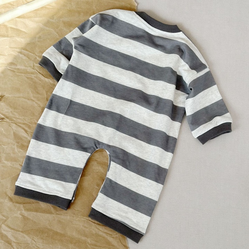 Baby Newborn Striped Print Romper