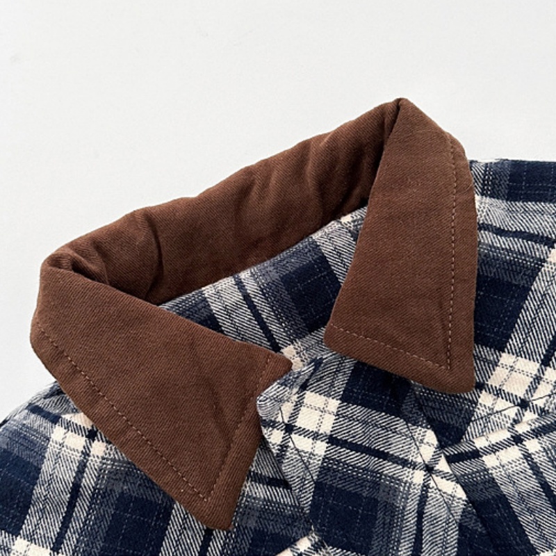 Baby Kids' Boy Plaid Quilted Jacket