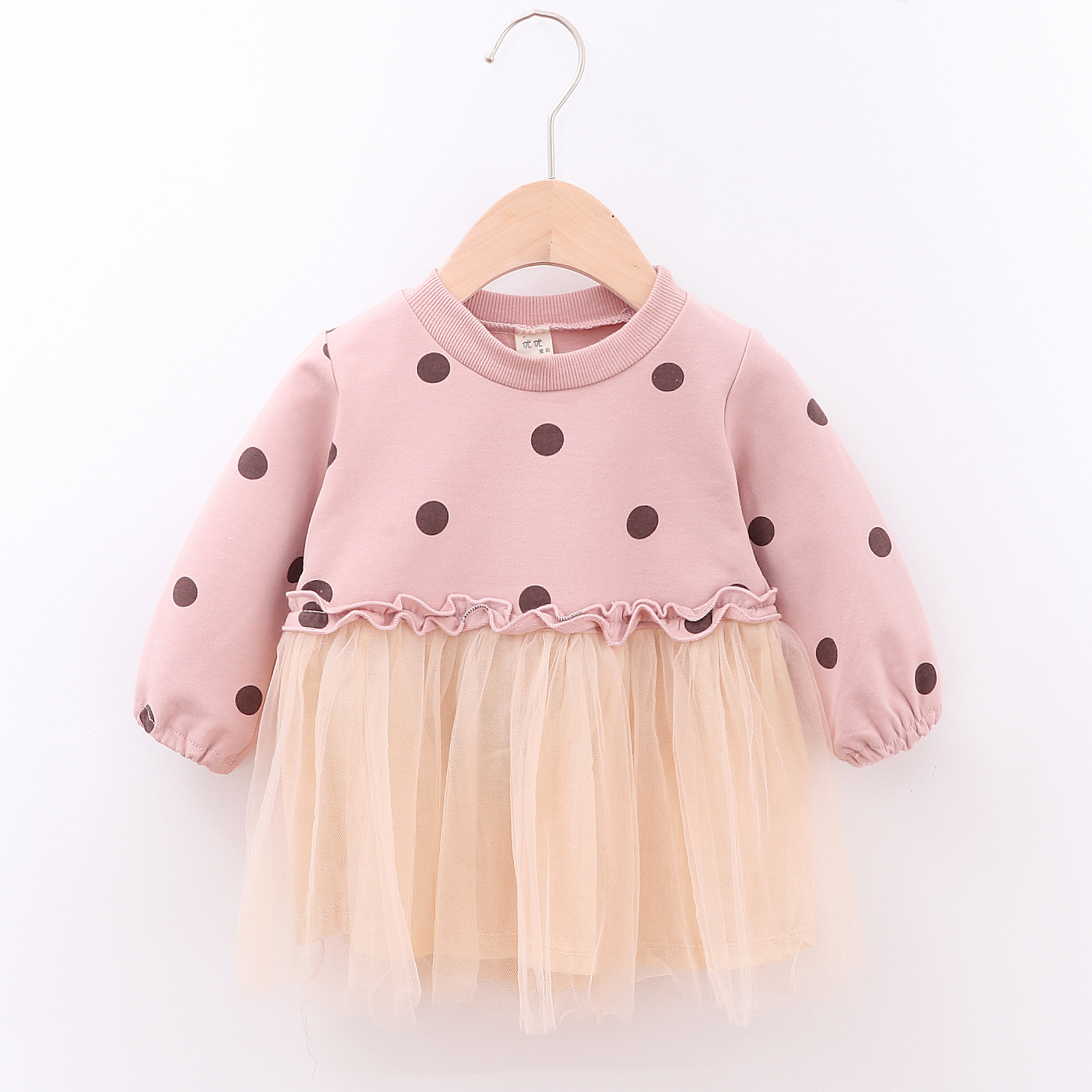 Baby Girls Polka Dot Patchwork Princess Dress