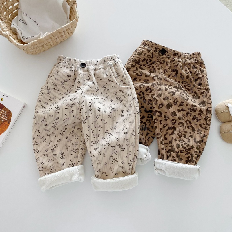 Baby Toddler Leopard Floral Padded Casual Pants