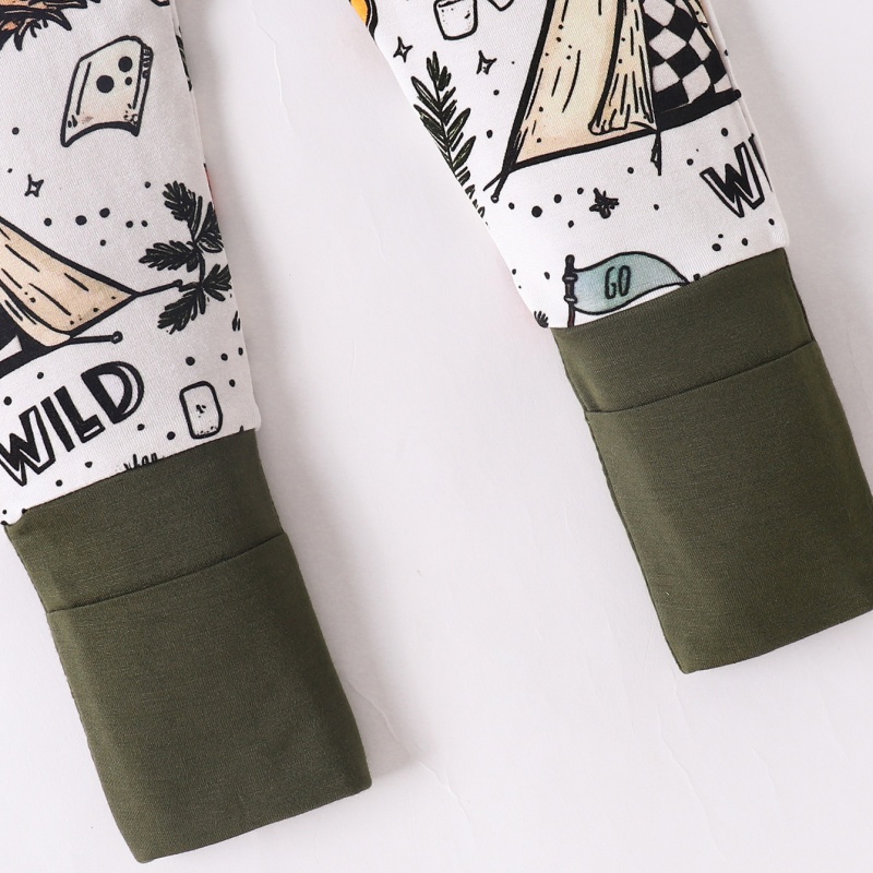 Baby Toddler Tent Camping Full Print Romper