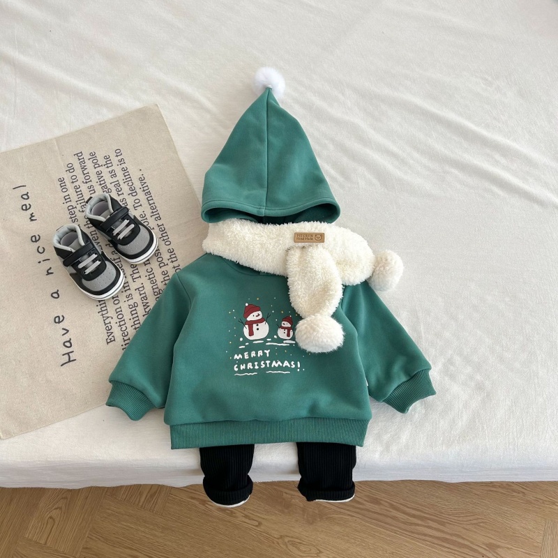 Baby Christmas Padded Hooded Sweatshirt