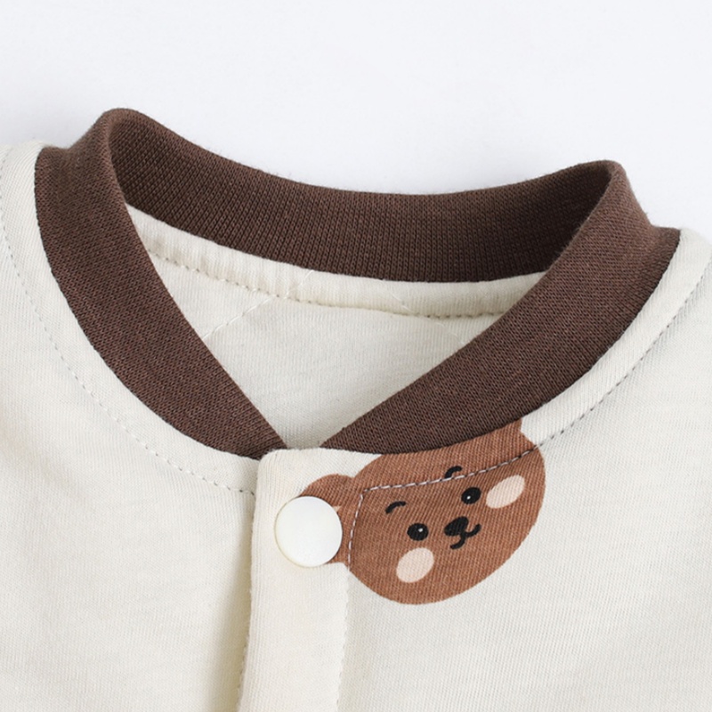 Cute Bear Baby Newborn Colorblock Romper