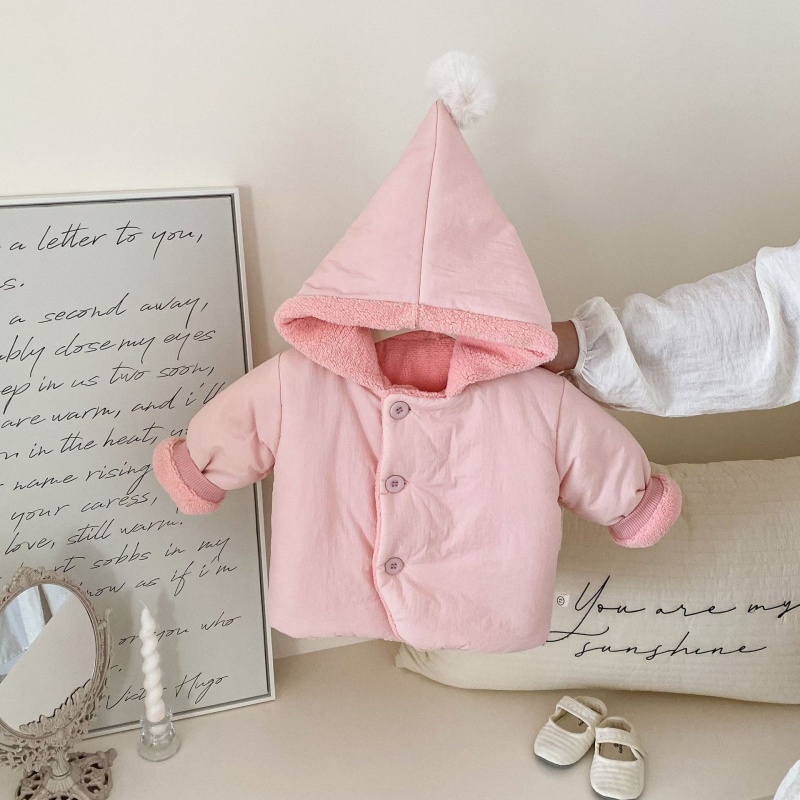 Baby Toddler Solid Color Warm Cotton Jacket