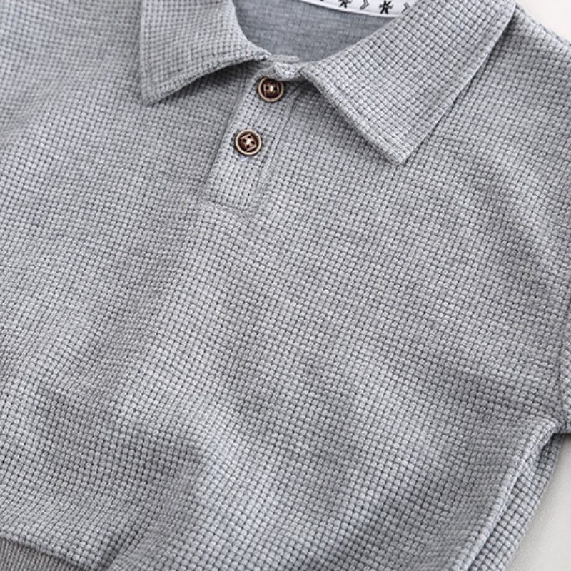 2-Piece Baby Toddler Waffle Sweatshirt Set