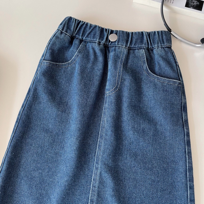 Baby Toddler Girl Denim Skirt 2-Piece Set