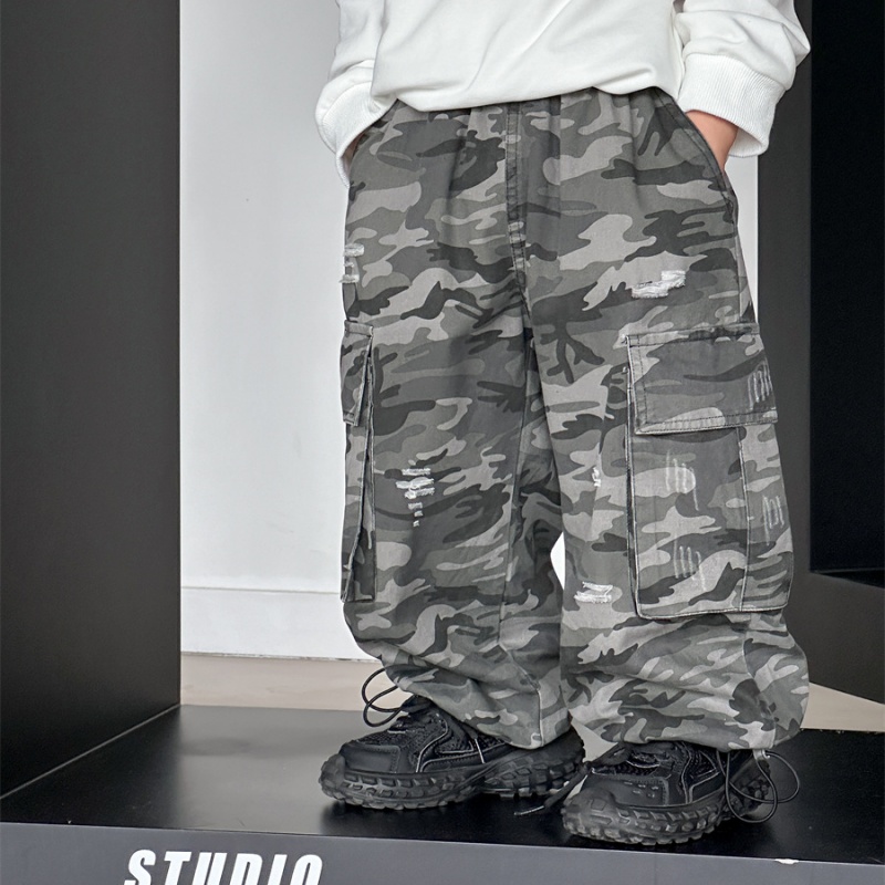 Toddler Boys' Ripped Camouflage Work Pants