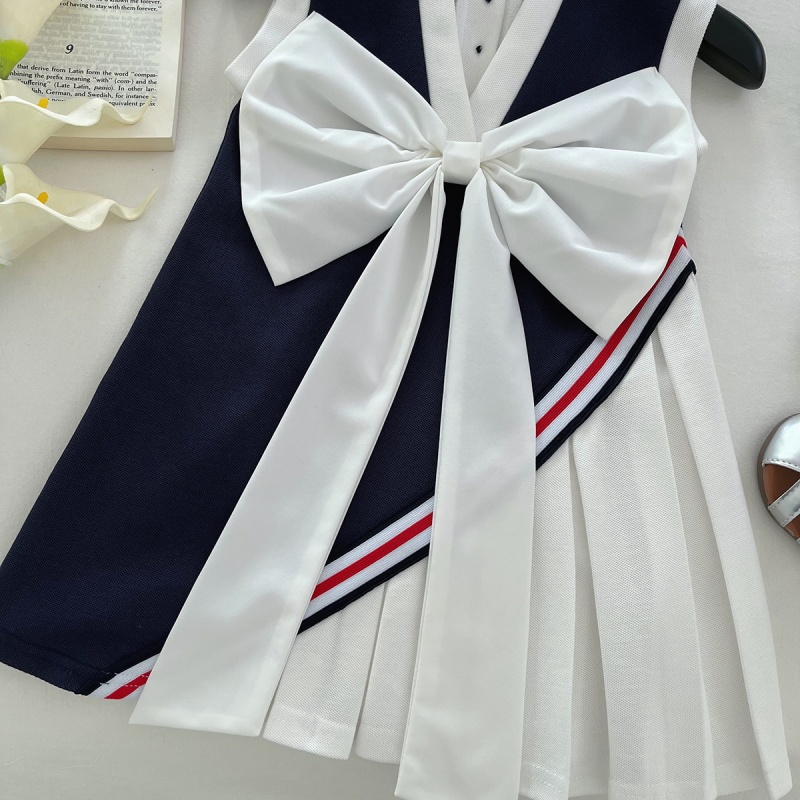 2-Piece Kid Girl Naval Style Sleeveless Dress