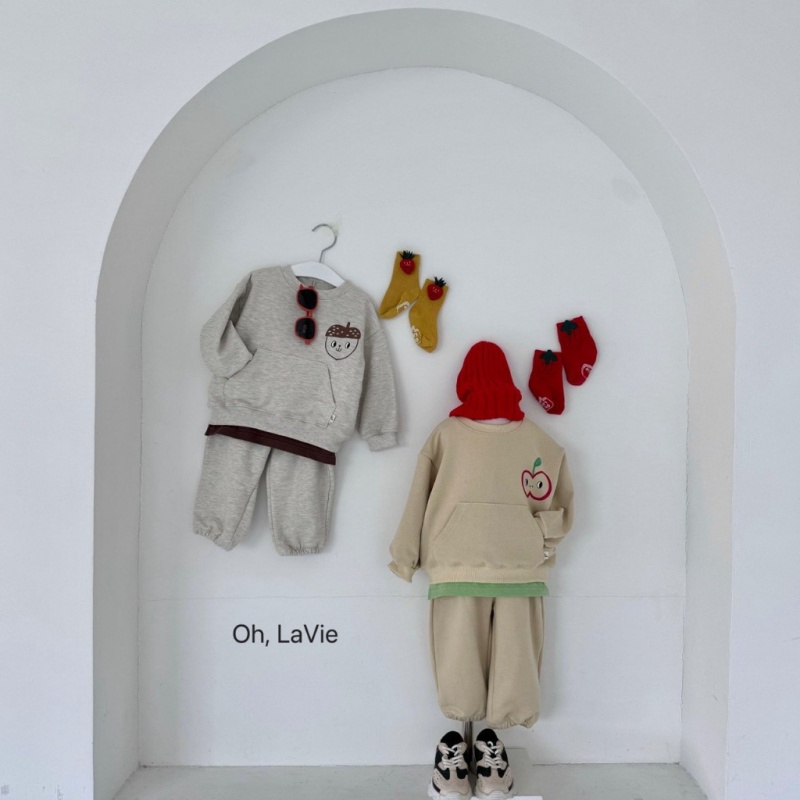 2-piece Baby Cartoon Print Patchwork Casual Sports Set