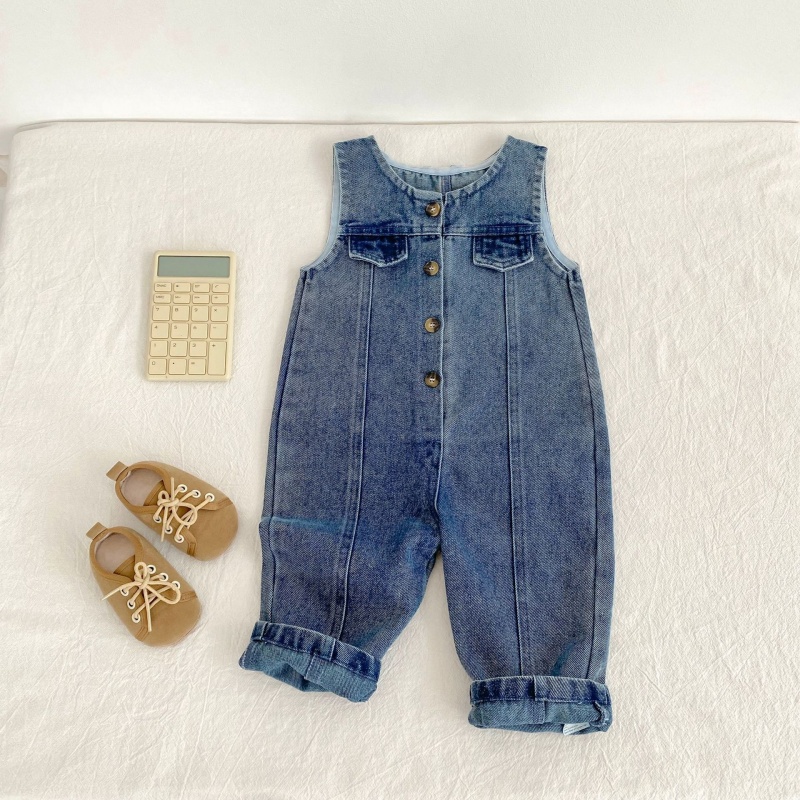 Baby Sleeveless Denim Overalls 