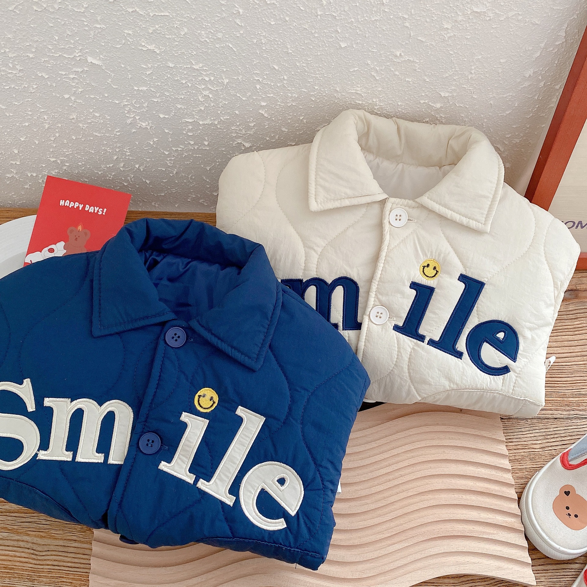 SMILE Baby Toddler Polo Quilted Coat