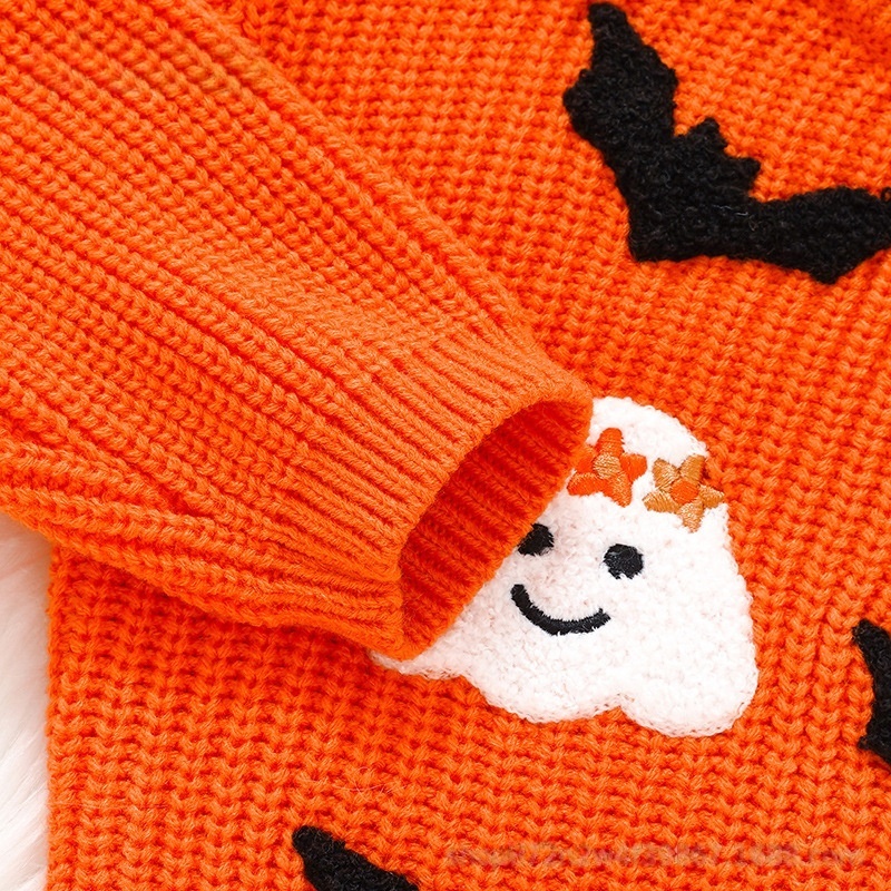 Baby Toddler Halloween Ghost Bat Sweater