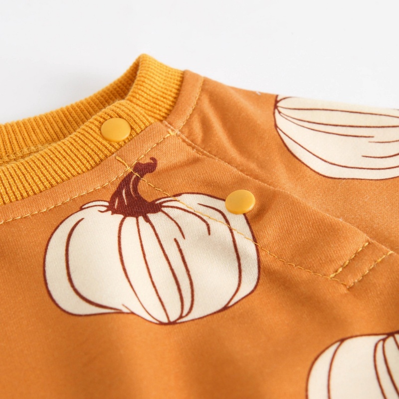 Baby Halloween Pumpkin Print Romper