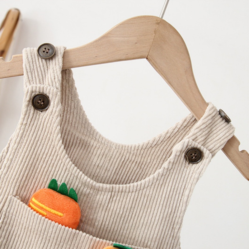 Baby Toddler Fleece-Lined Corduroy Carrot Overalls