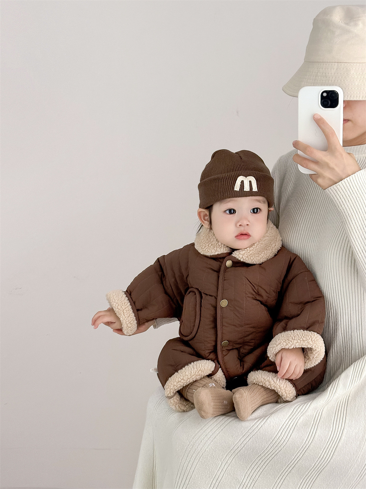 Baby Thermal Fleece-Lined Romper 