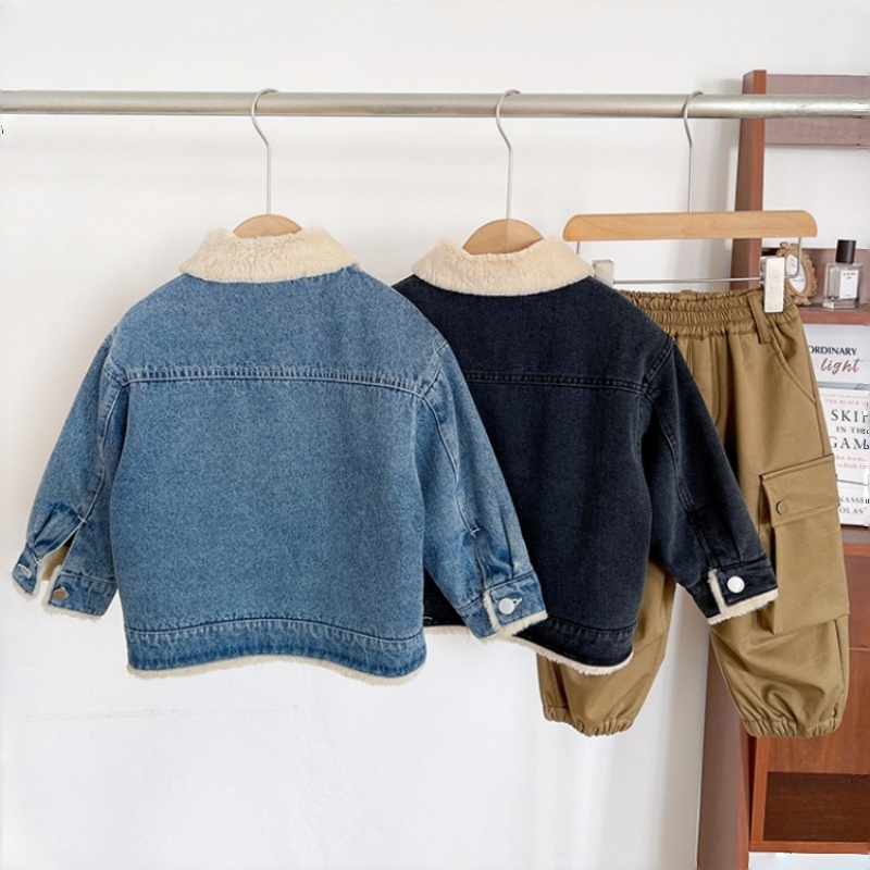 Baby Kids' Fleece-Lined Denim Outerwear