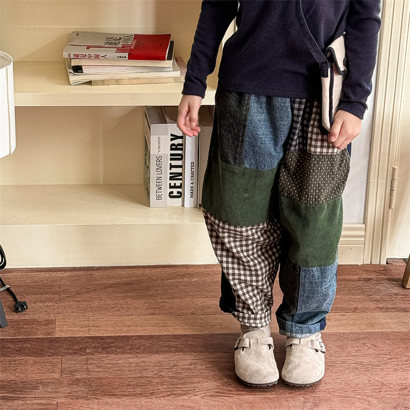 Toddler Boy Contrast Patch Harem Pants