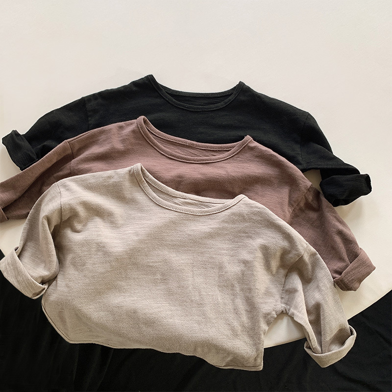Toddler Boy Solid Color Loose Shirt