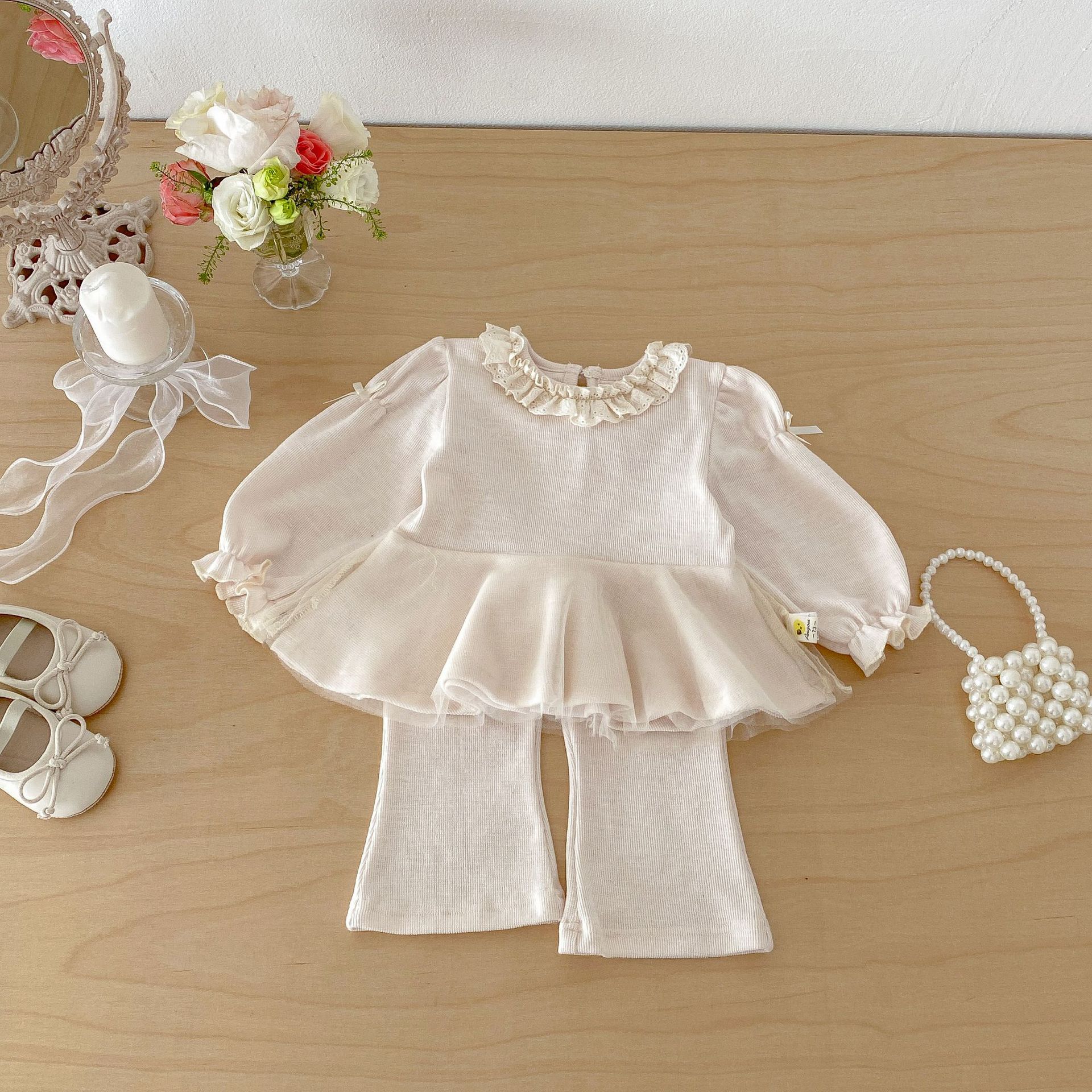 Baby Toddler Girl Mesh Fabric 2-Piece Sets